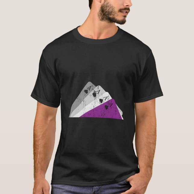 Camiseta Ace Auality Pride Lgbtqia Playing Cards Ace Aual (Frente)