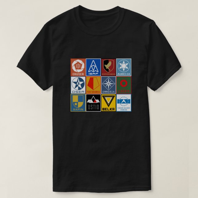 Camiseta Ace Combat Strangereal Roundels Essential  (Frente do Design)