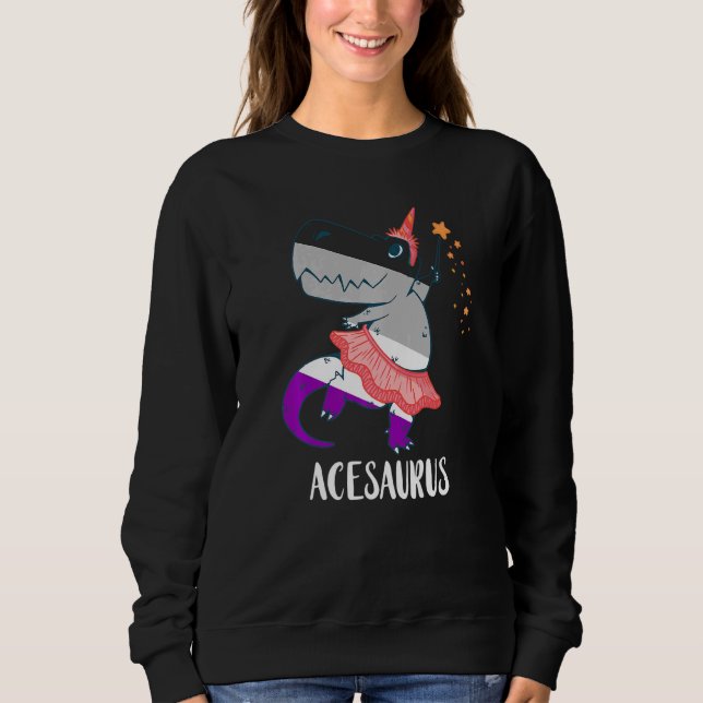 Camiseta Ace Dancing T-Rex Tyrannosaurus Asexual Pride Ace  (Frente)