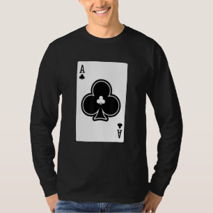 Camiseta Ace De Clusters Jogos De Cartão De Poker Jogando C
