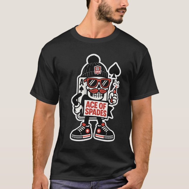 Camiseta Ace de Spades Street Mascot - Pro Grind Edition (Frente)