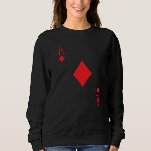 Camiseta Ace Diamantes Poker Texas Segurando Cartões Em Dec