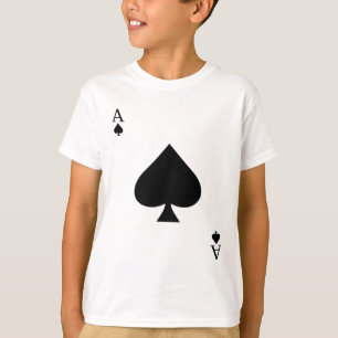 Camiseta Ace Do Pá De Espadas Do Fato De Cartões Figurino D