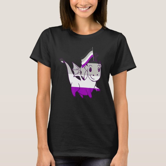 Camiseta Ace Dragon Sinalizador Asexual Lgbqa Orgulho Asexu (Frente)