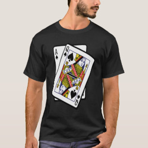 Camiseta Ace e Rainha dos Espadas aniversário de 21 anos 21