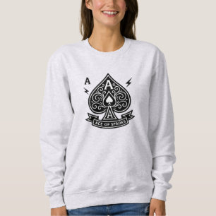 Camiseta Ace Estilizado de Espadas - Emblema de Vetor de Ar