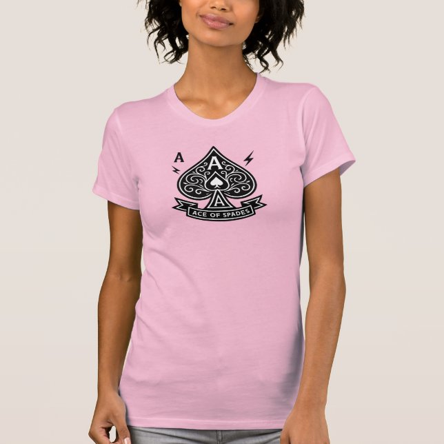 Camiseta Ace Estilizado de Espadas - Emblema de Vetor de Ar (Frente)