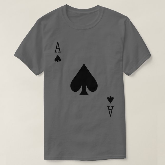Camiseta Ace Halloween de Spades Blackjack Cartões de Poker (Frente do Design)