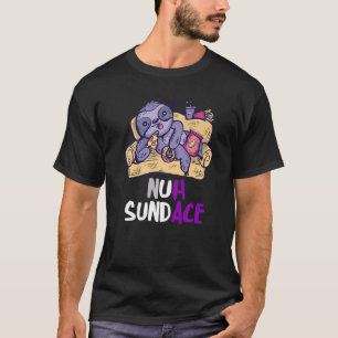 Camiseta Ace No Domingo Gótico Lenta Preguiçosa Asexualidad