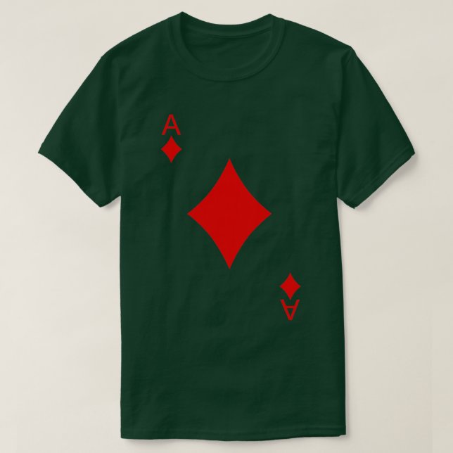 Camiseta Ace Of Diamonds Playing Cards Poker  (Frente do Design)