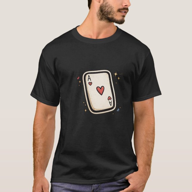 Camiseta Ace of Hearts Minimal Playing Card Art (Frente)