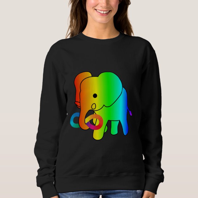 Camiseta Aceitação Ativa de Autismo de Elefante para Bebês (Frente)