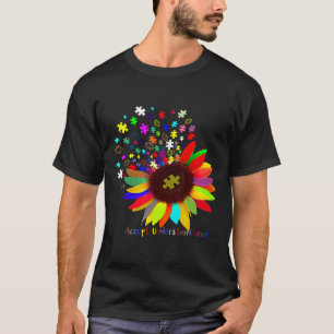 Camiseta Aceitação-Autismo Entenda Peças de Amor Puzzles Au