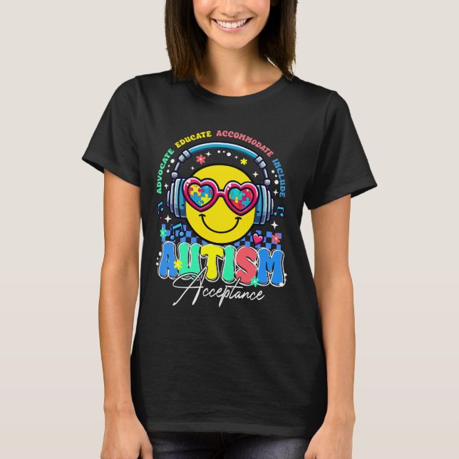 Camiseta aceitação do autismo (2 (Frente)