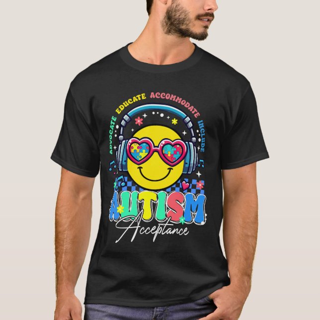 Camiseta aceitação do autismo (2 (Frente)