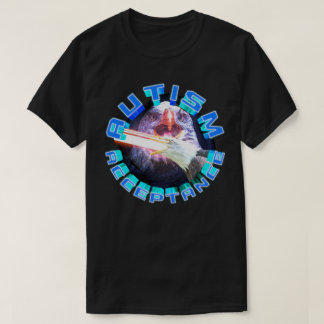 Camiseta Aceitação do Autismo Águia Espacial Laser Maximiza