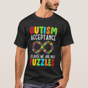 Camiseta Aceitação do Autismo Porque Não Somos Enigmas