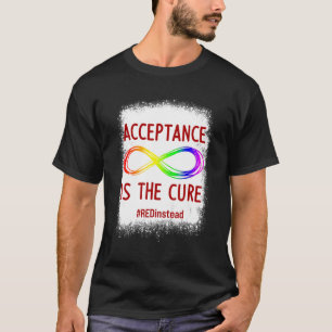 Camiseta Aceitação É A Cura Conscientização do Autismo