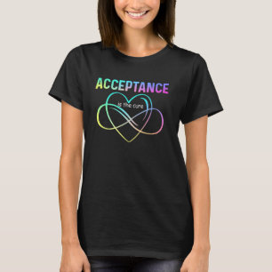 Camiseta Aceitação é a Cura Conscientização do Autismo em A