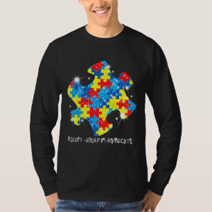 Camiseta Aceitar a Consciência do Autismo do Advogado Adapt