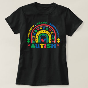 Camiseta Aceitar Adaptar Advocate Autismo Educação Especial