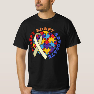 Camiseta Aceitar Adaptar o Advocate-Autismo Sensibilizaçã