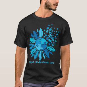 Camiseta Aceitar Amor Compreender Autismo Sensibilização 4