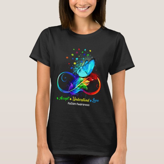 Camiseta Aceitar Compreender a Consciência do Autismo do Am (Frente)