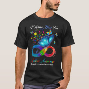 Camiseta Aceitar Compreender Ama Borboleta Infinita Autismo