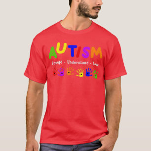 Camiseta Aceitar Compreender Aut Quebra-cabeça de Consciênc