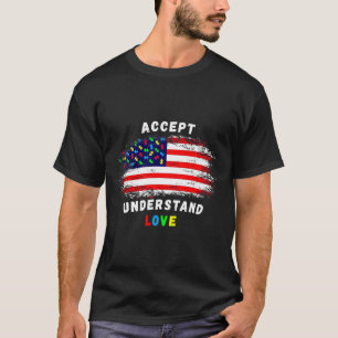 Camiseta Aceitar Compreender Autismo Aconselhamento America