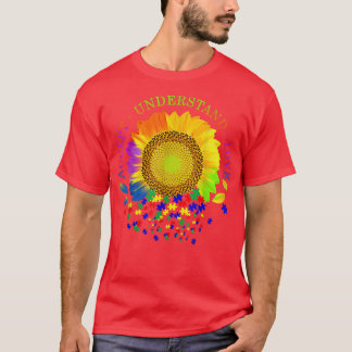 Camiseta Aceitar Compreender O Amor Autismo Girassol Sensib