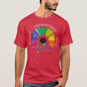 Camiseta Aceitar Consciencialização do Autismo do Amor 2