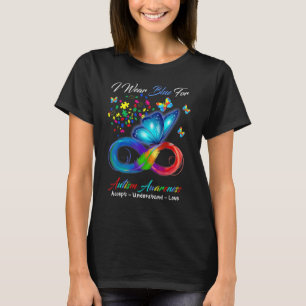 Camiseta Aceitar Entender Amar Borboleta Infinito Autismo A