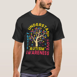 Camiseta Aceitar Entender Amar Consciência do Autismo Puzzl