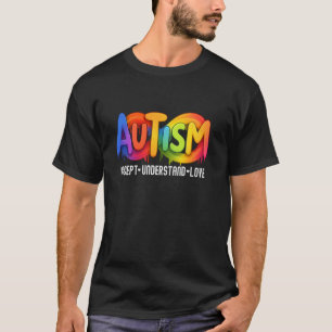Camiseta Aceitar Entender Amar Coração Infinito Autismo Con