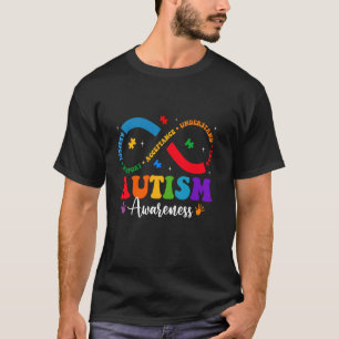 Camiseta Aceitar Entender Amar Coração Infinito Autismo Con