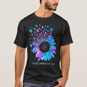 Camiseta Aceitar entender amor girassol conscientização do