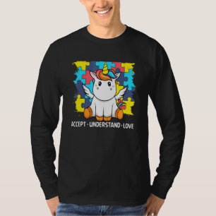 Camiseta Aceitar O Amor Asd Rainbow Flower Autism A