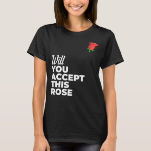 Camiseta Aceitará Esta Bachelorette e Solteiro de Rosa