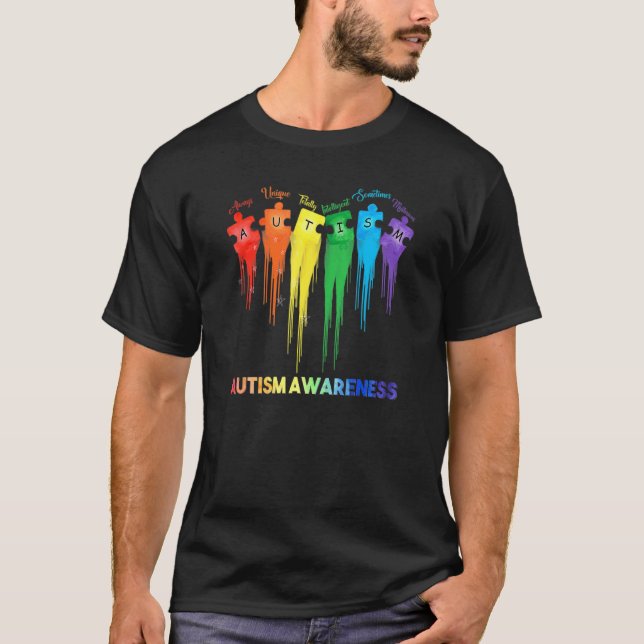 Camiseta Aceite Compreender A Consciência Do Autismo Em Abr (Frente)