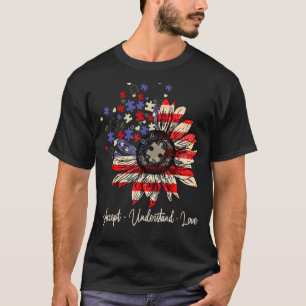 Camiseta Aceite Compreender Ama Americano Autismo De Girass