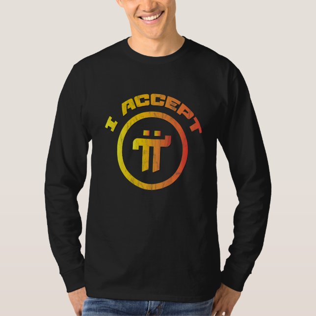 Camiseta Aceito Criptografia Cripto-Moeda de Pi Network Pio (Frente)