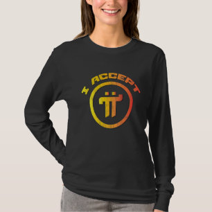Camiseta Aceito Criptografia Cripto-Moeda de Pi Network Pio