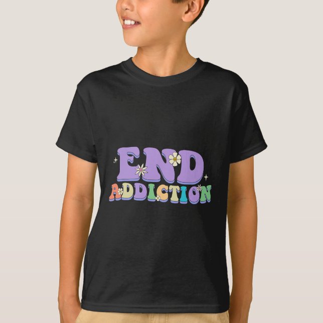 Camiseta Acelera a sobredosagem de estilo feliz no final do (Frente)