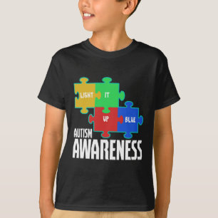 Camiseta Acelere-O Com Quebra-cabeça Azul, Inspiração Autis