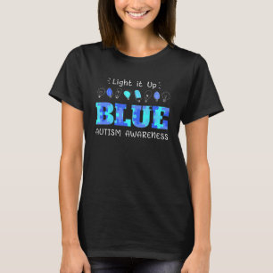 Camiseta Acenda-O Autismo Azul Autismo Sensibilização Autis