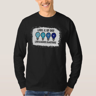 Camiseta Acenda-O Autismo Azul Sensibilização Autista Mês W