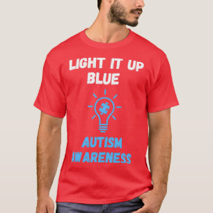 Camiseta Acenda-o Autismo Sensibilização Clássica