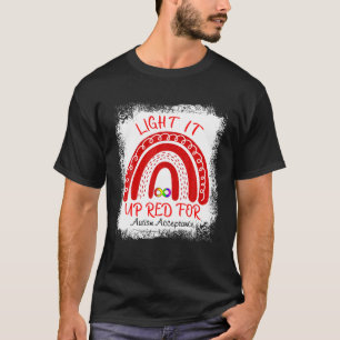 Camiseta Acenda-O De Vermelho Para Aceitação De Consciência
